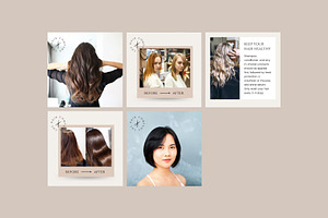 Luxury Hair Salon Instagram Grid