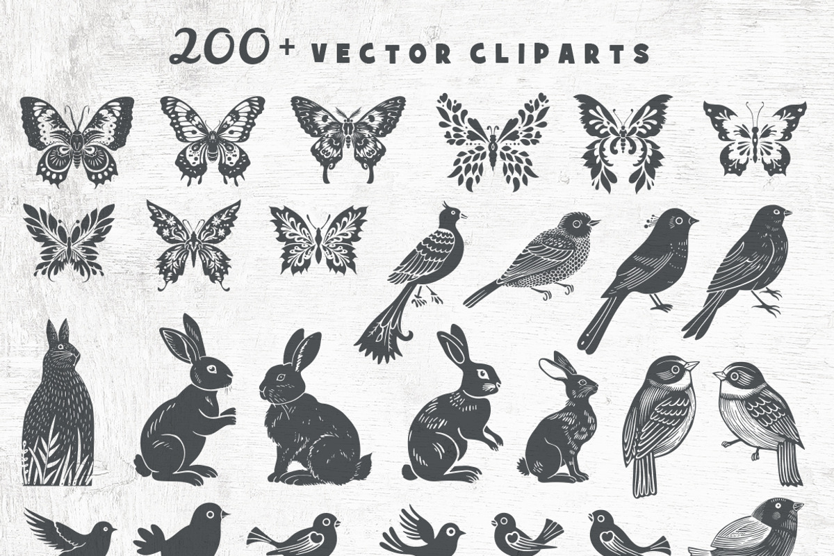 100 Folk Art vector linocut prints, an Object Graphic by DariSmartArt (Photo 14 of 16)