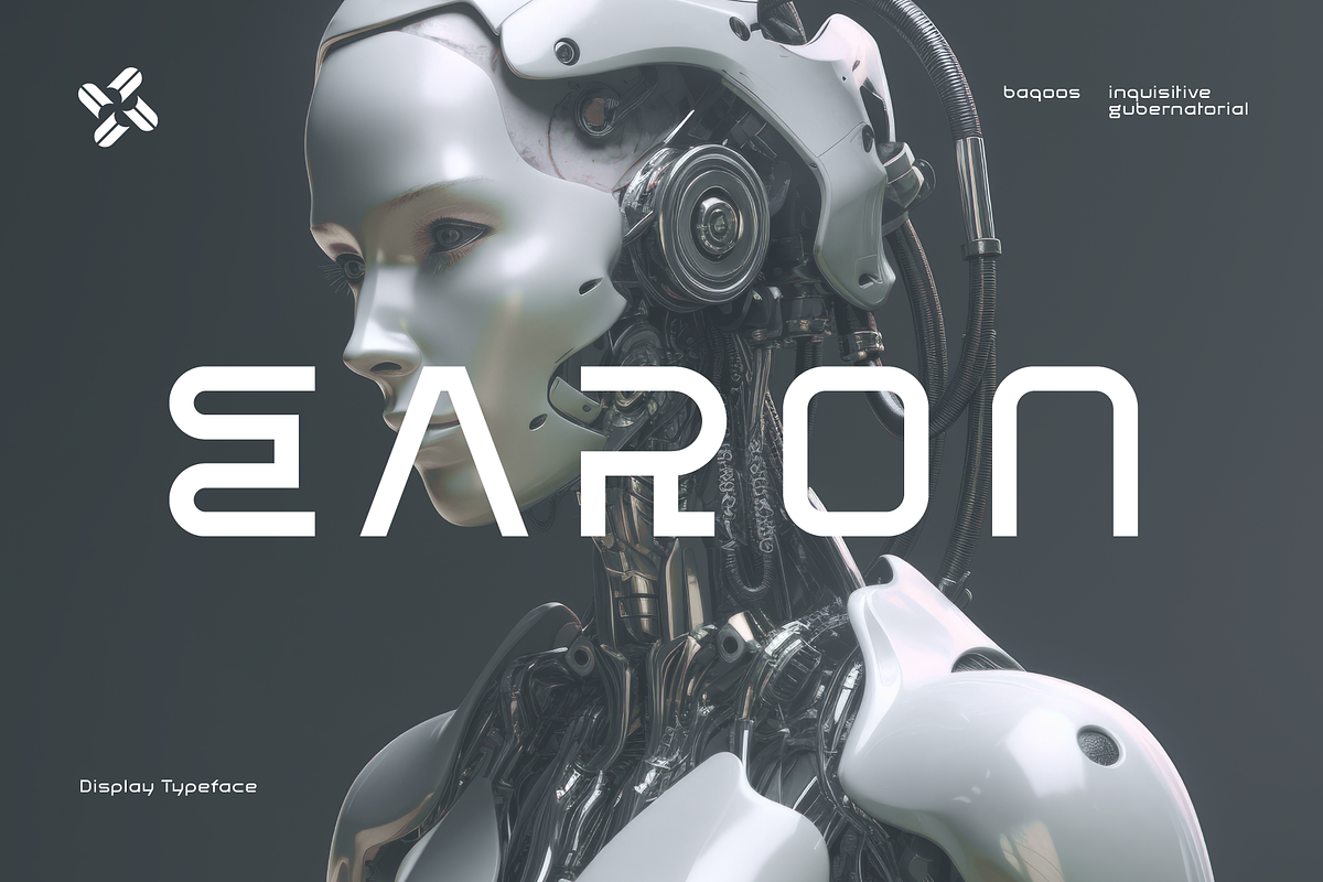 Earon Futuristic Tech Font, a Sans Serif Font by baqoos (Photo 1 of 8)
