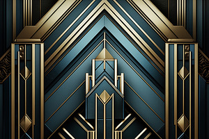 Art Deco Background. A Striking Abstract Background Featuring Geometric Shapes