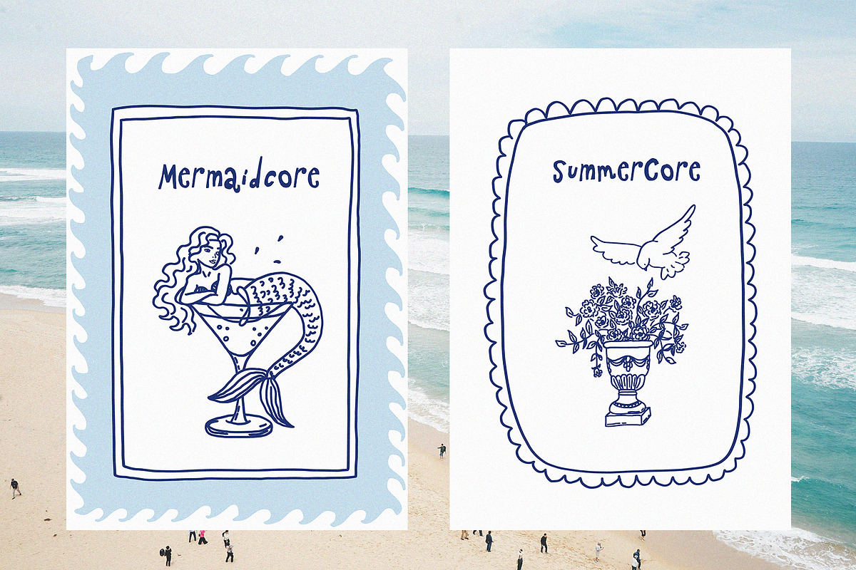 COASTAL Summer - whimsical set, a Seasonal Illustration by Madiwaso (Photo 11 of 13)