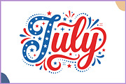 Patriotic 4th of July Lettering SVG, an Object Illustration by Gfx Expert Team (Thumbnail 3 of 3)