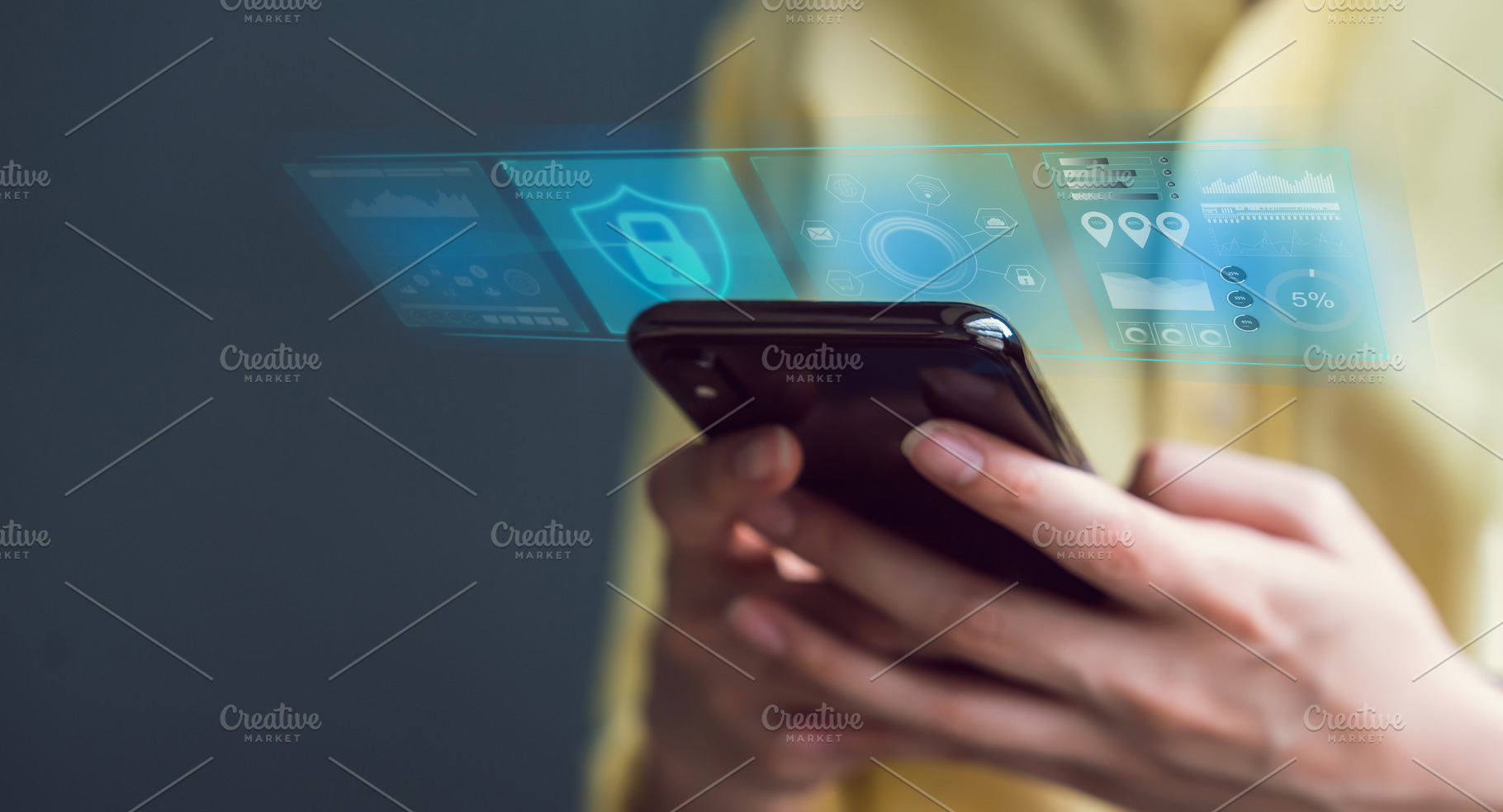 Technology concept with cyber securi stock photo containing technology and, a Technology Photo by sitthiphong