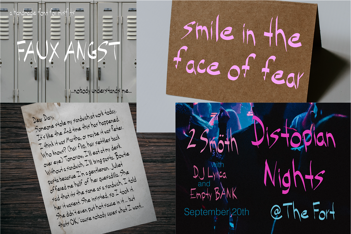 19 Font Bundle with Extended Glyphs, a Handwritten Font by noonsun (Photo 6 of 21)