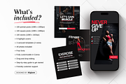 Fitness Instagram Templates Bundle, a Social Media Template by DigiPax (Thumbnail 2 of 12)