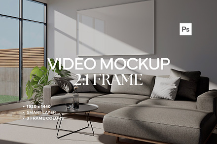 Frame Video Mockup Living Room 02