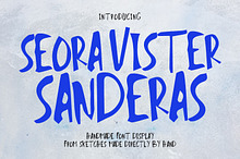 Seora Vister Sanderas Handmade Font