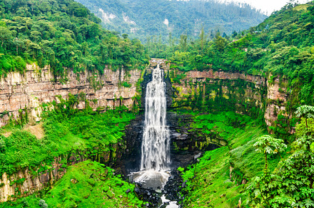 Tequendama Falls on the Bogota River in Colombia, a Nature Photo by Leonid Andronov