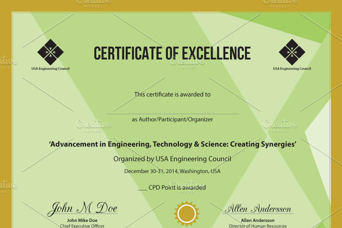 Certificates of Excellence, a Stationery Template by Zia Grfx (Photo 6 of 10)