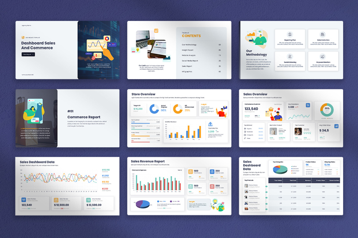 Dashboard Sales & Commerce Keynote, a Presentation Template by UX Dummy (Photo 1 of 4)