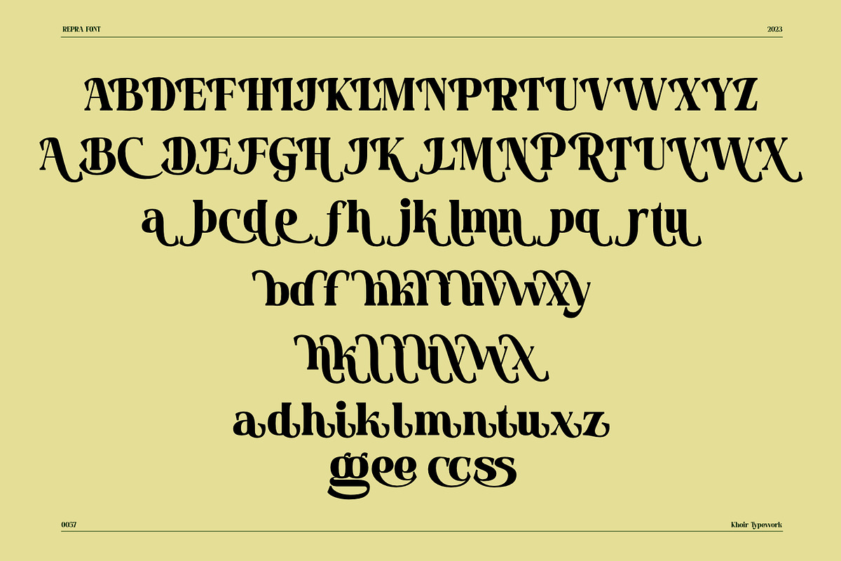 Repra - Retro Serif, a Serif Font by Khoir (Photo 9 of 10)