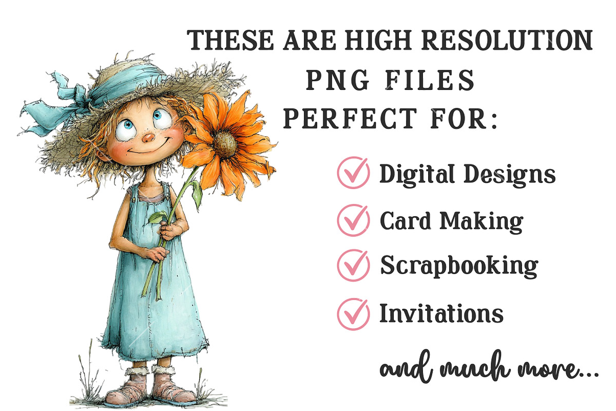 Watercolor Summer Girl Clipart, an Illustration by OK Design (Photo 4 of 6)