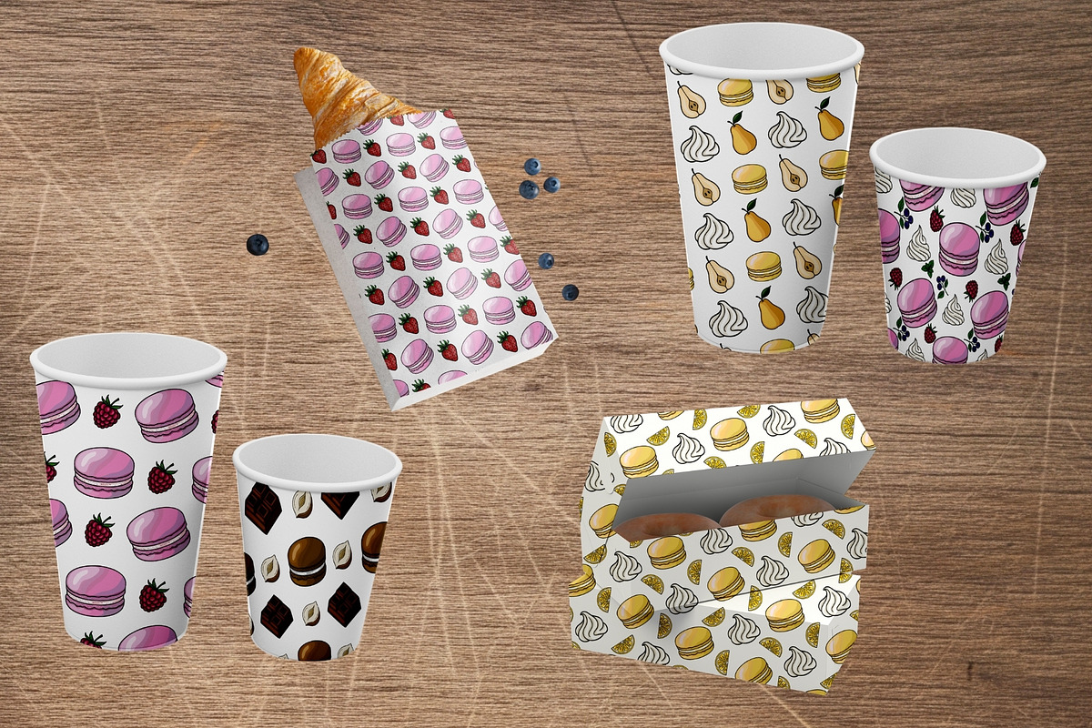 Patisserie Favorites Macaron Pattern, a Food Illustration by Elatedowl (Photo 8 of 11)