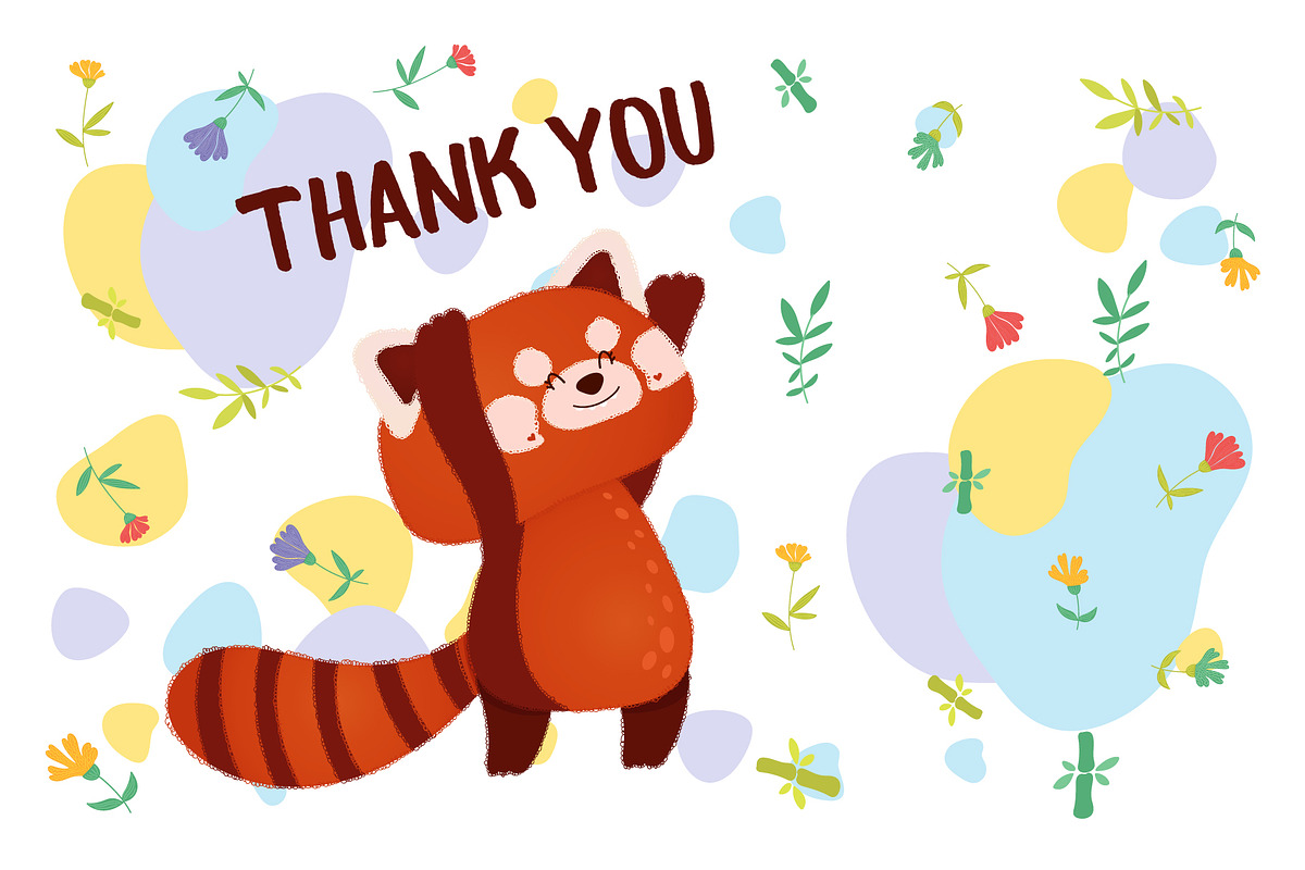 Illustration cute red panda bear, an Animal Illustration by ArtVarStudio