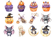 Cute Halloween Watercolor, a Seasonal Illustration by CitraGraphics (Thumbnail 2 of 5)