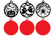 Halloween Ornaments Laser Cut SVG, an Object Graphic by DreamCafeArt (Thumbnail 8 of 9)