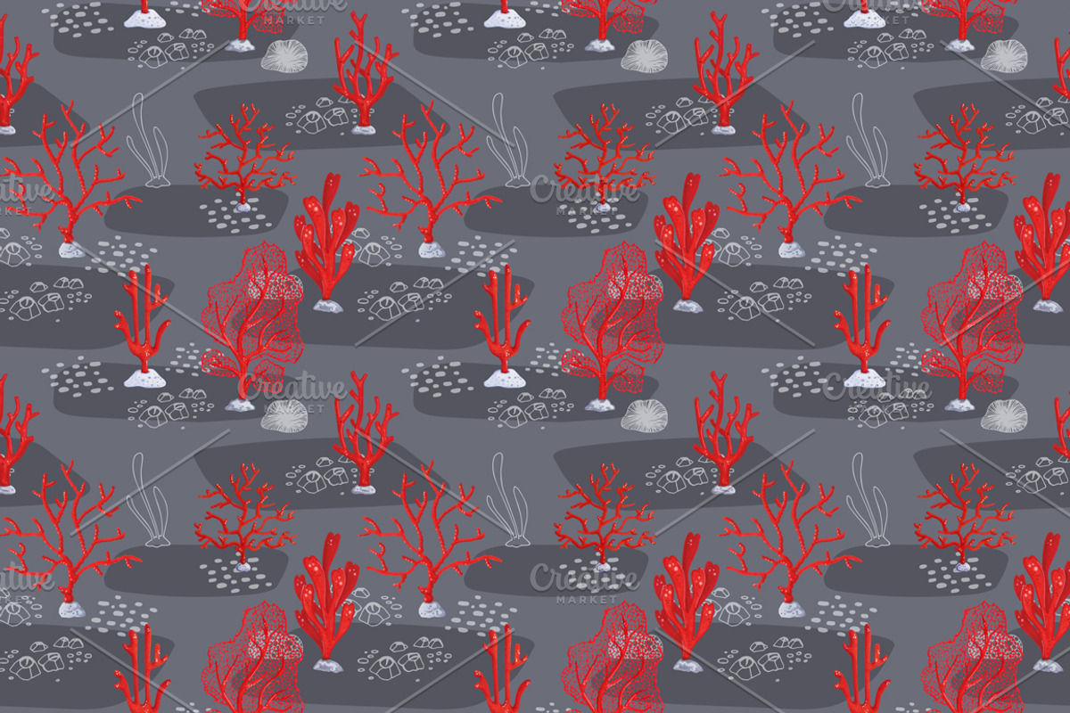 6 Coral Reef Patterns, a Pattern Graphic by Petite Salade (Photo 4 of 9)