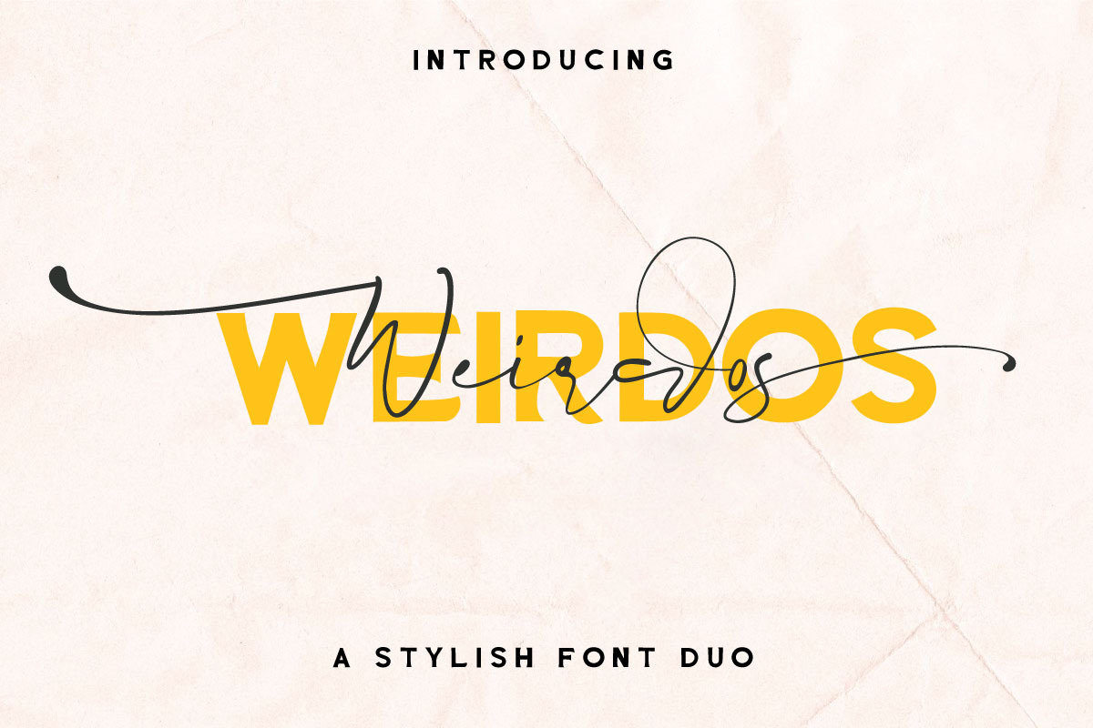 Intro SALE // Weirdos Font Duo, a Script Font by Digital Hustler (Photo 10 of 10)