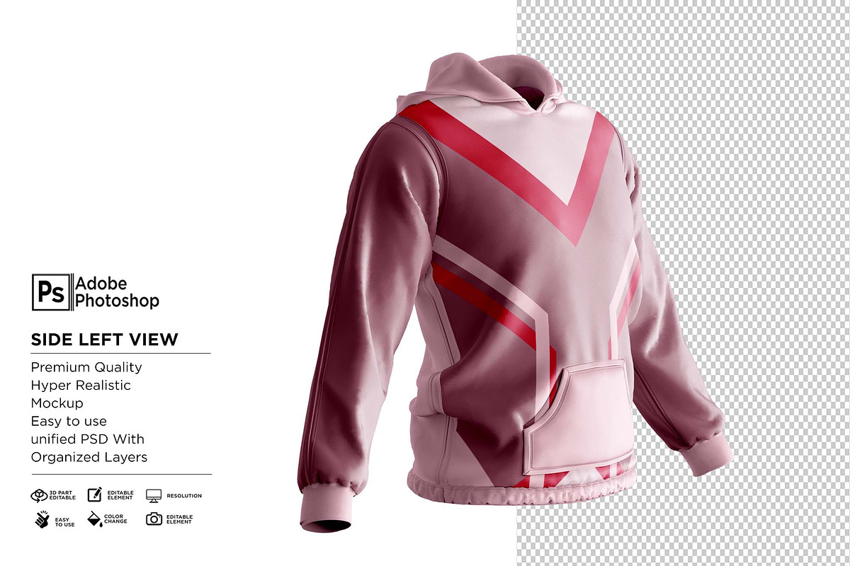 Hoodie Jumper Jacket Mockup, a Hoody Mockup by Nanggroe Scripting (Photo 5 of 9)