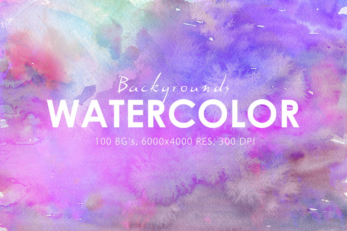 50% OFF 100 Watercolor Backgrounds 2, a Texture Graphic by ArtistMef (Photo 1 of 5)