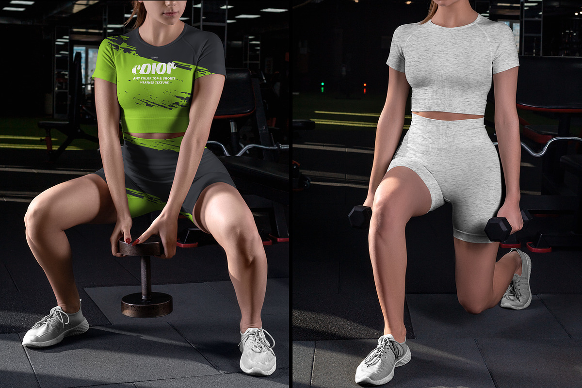 6 Sports Top and Shorts Mockups, a Shirt Mockup by Grow Design Craft Studio (Photo 3 of 8)