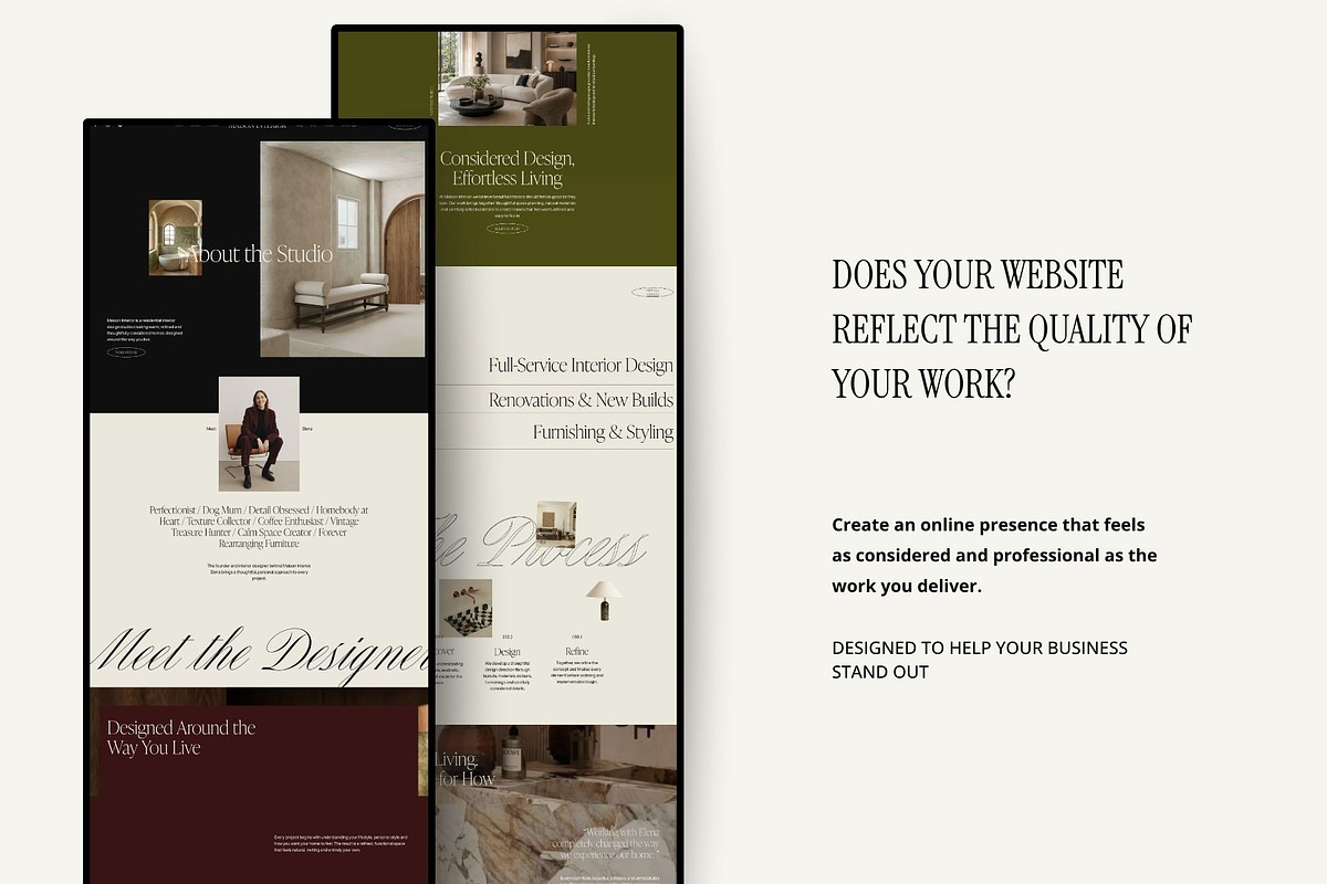 Interior Studio Squarespace Template, a Squarespace Template by Row Creative (Photo 2 of 10)