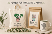 House Plant Doodles & Clipart, an Object Illustration by Oktyabr (Thumbnail 5 of 6)