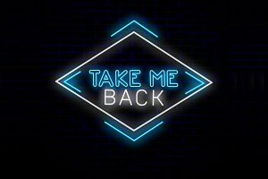 Take Bake Neon Sign PSD Editable Tex