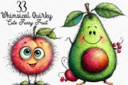 Whimsical Quirky Cute Funny Fruit, a Seasonal Illustration by Canvas Craft (Thumbnail 1 of 7)