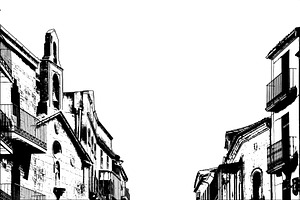Narrow historic street framed, an Architecture Photo by DanFLCreativo