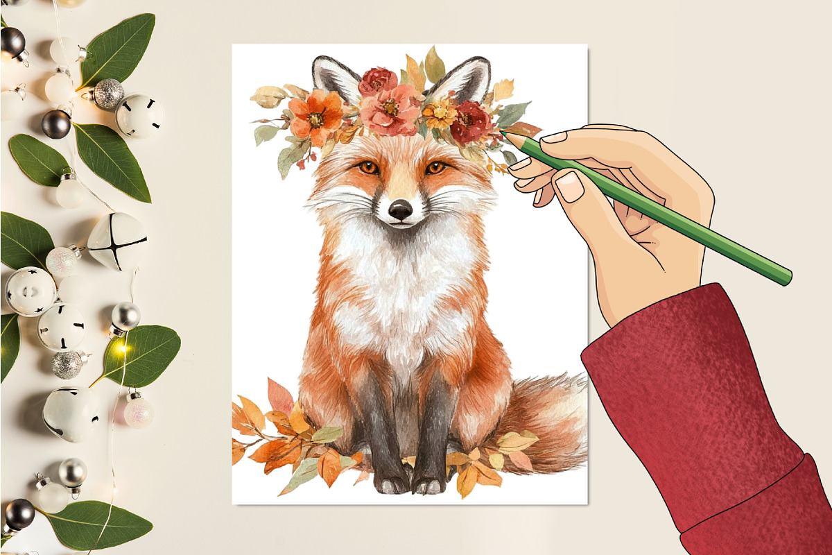 Autumn Fox Sublimation Clipart Png, an Illustration by CitraGraphics (Photo 5 of 6)