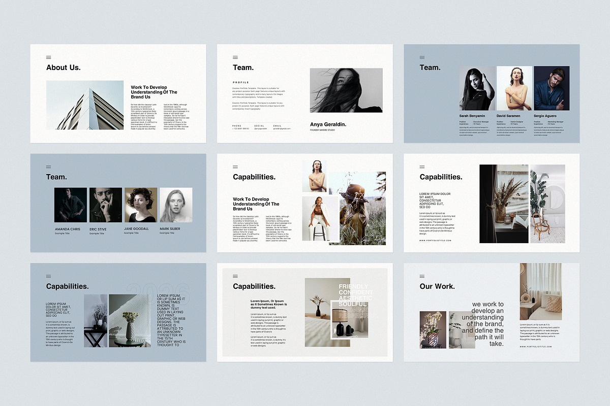 Minimal Portfolio Canva Template, a Presentation Template by ...