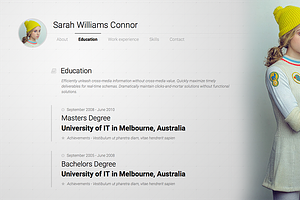 Sarah - CV & Resume VCard WordPress