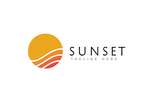 Abstract Sun and Wave Line Gold Logo, a Branding & Logo Template by Signatoro