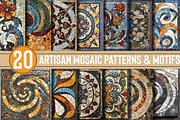 Artisan Mosaic Patterns & Motifs, a Pattern Graphic by DreamCafeArt (Thumbnail 1 of 5)