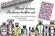 Hand drawn Perfume bottles set, an Object Illustration by Lina's store (Thumbnail 1 of 4)