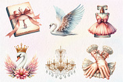 Watercolor Ballet Whisper Clipart, an Illustration by CreationArt (Thumbnail 2 of 5)