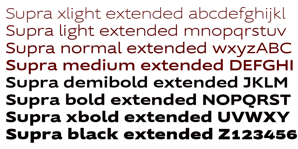 Supra Extended, a Sans Serif Font by Wiescher-Design (Photo 8 of 8)
