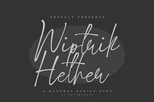 Wiptrik Hether – Natural Script Font