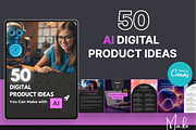 50 AI Digital Product Ideas, Canva, a Templates & Theme by Makii Templates (Thumbnail 1 of 4)
