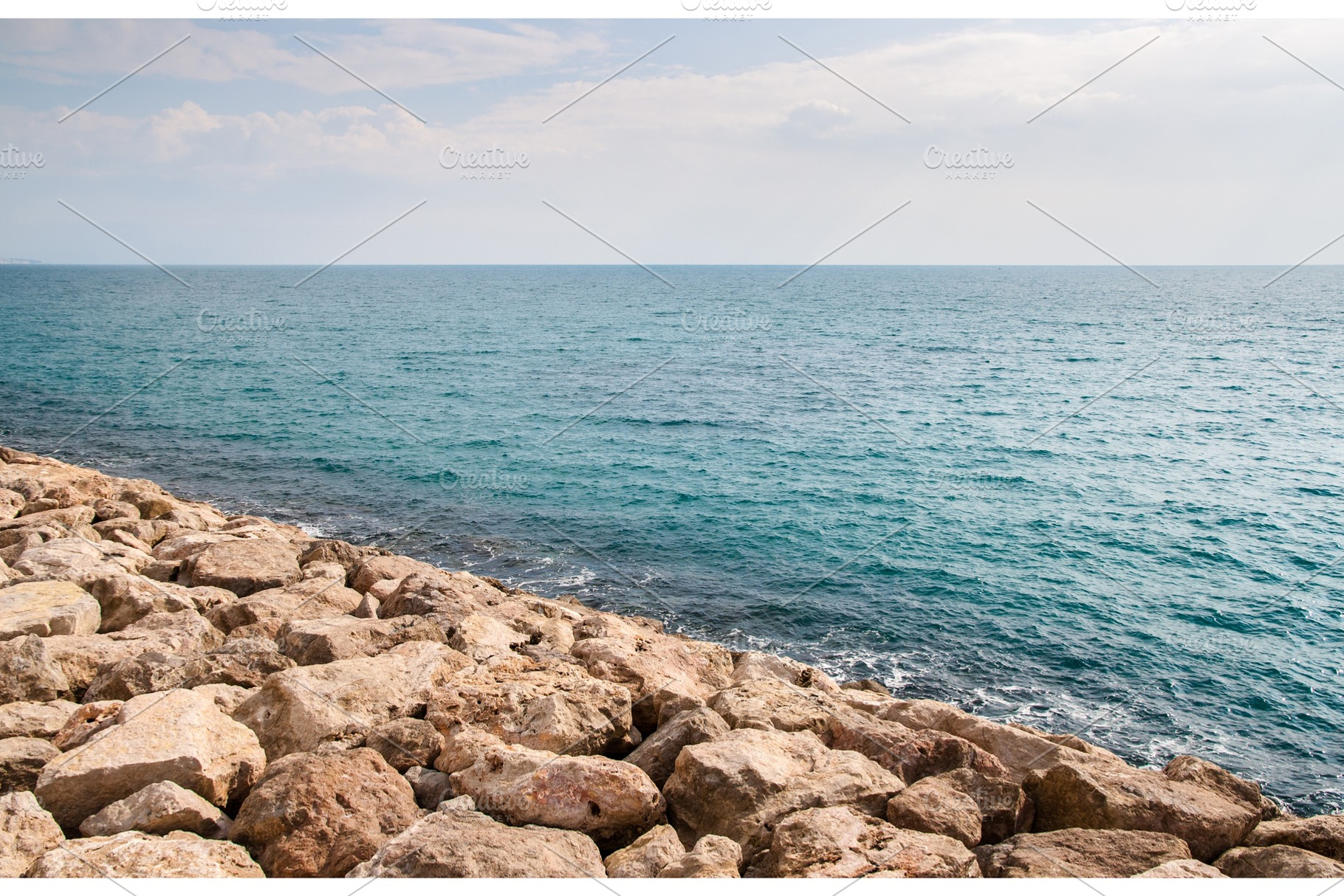 Mediterranean Sea near Menton - France, French Riviera, a Nature Photo by Leonid Andronov