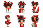 Whimsical Easter Girl Clipart, an Illustration by Libby Wishes (Thumbnail 2 of 8)