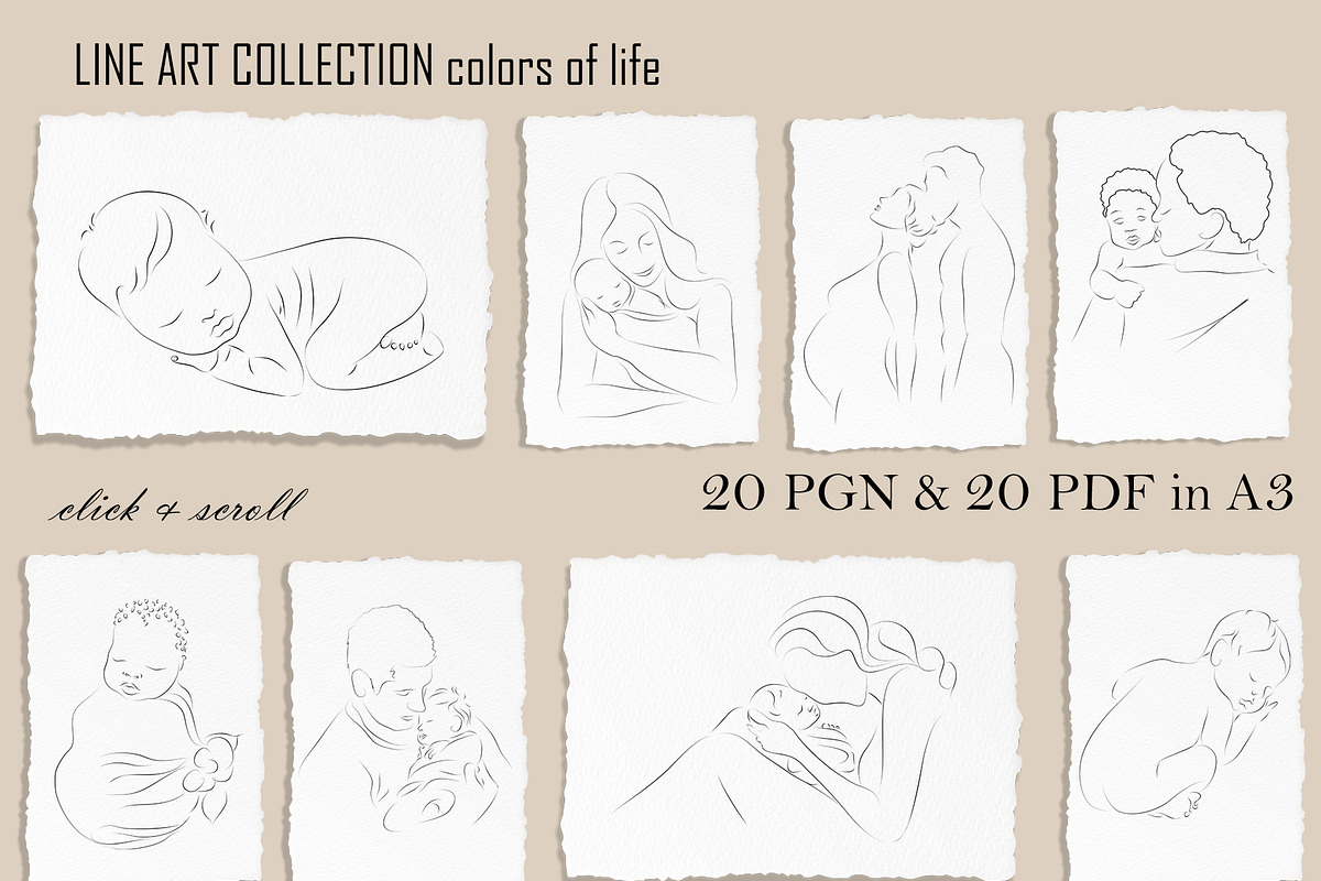 LINE ART COLLECTION COLORS OF LIFE, an Illustration by ArtOLB (Photo 2 of 11)