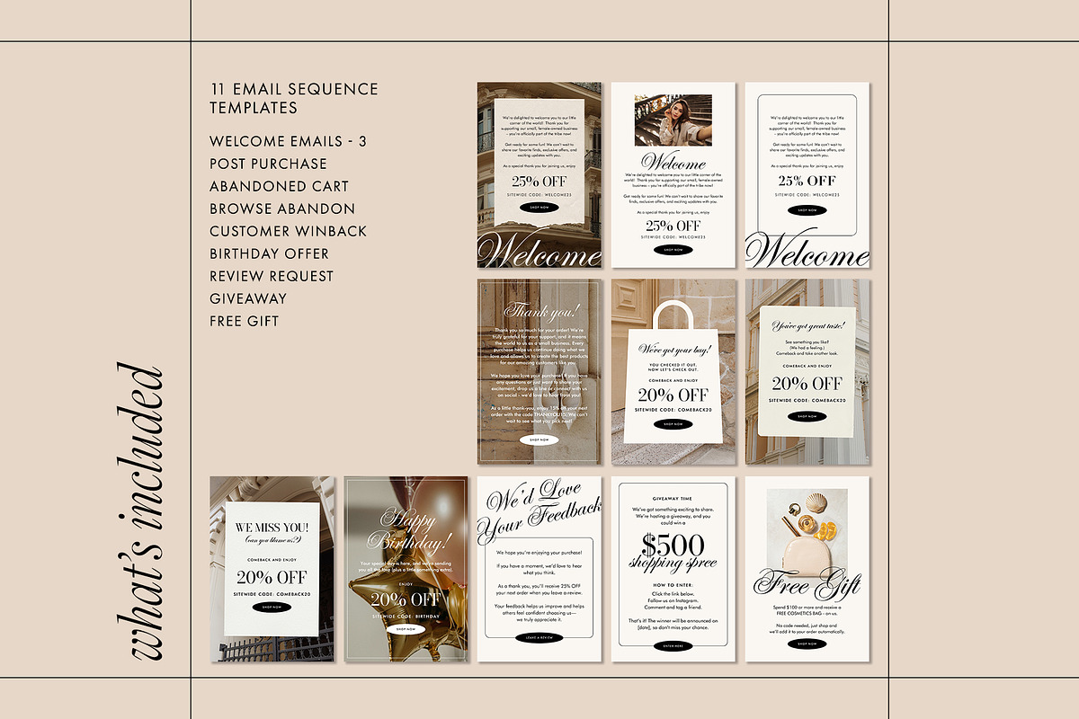 Stylish Canva Email Template Bundle, an Email Template by KikiBunnyCreative (Photo 4 of 12)