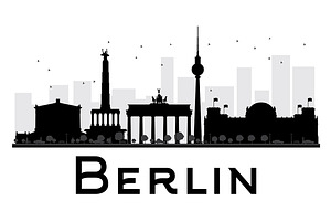 Berlin City Skyline Silhouette