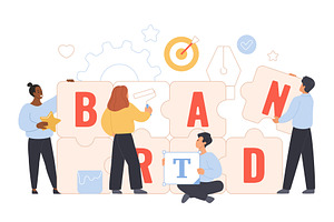 Brand reputation identity creation, a Person Illustration by Lemberg Vector