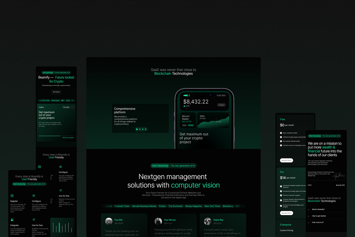 Beamify — Crypto SaaS | Framer, a Landing Page Template by Verstack (Photo 5 of 6)