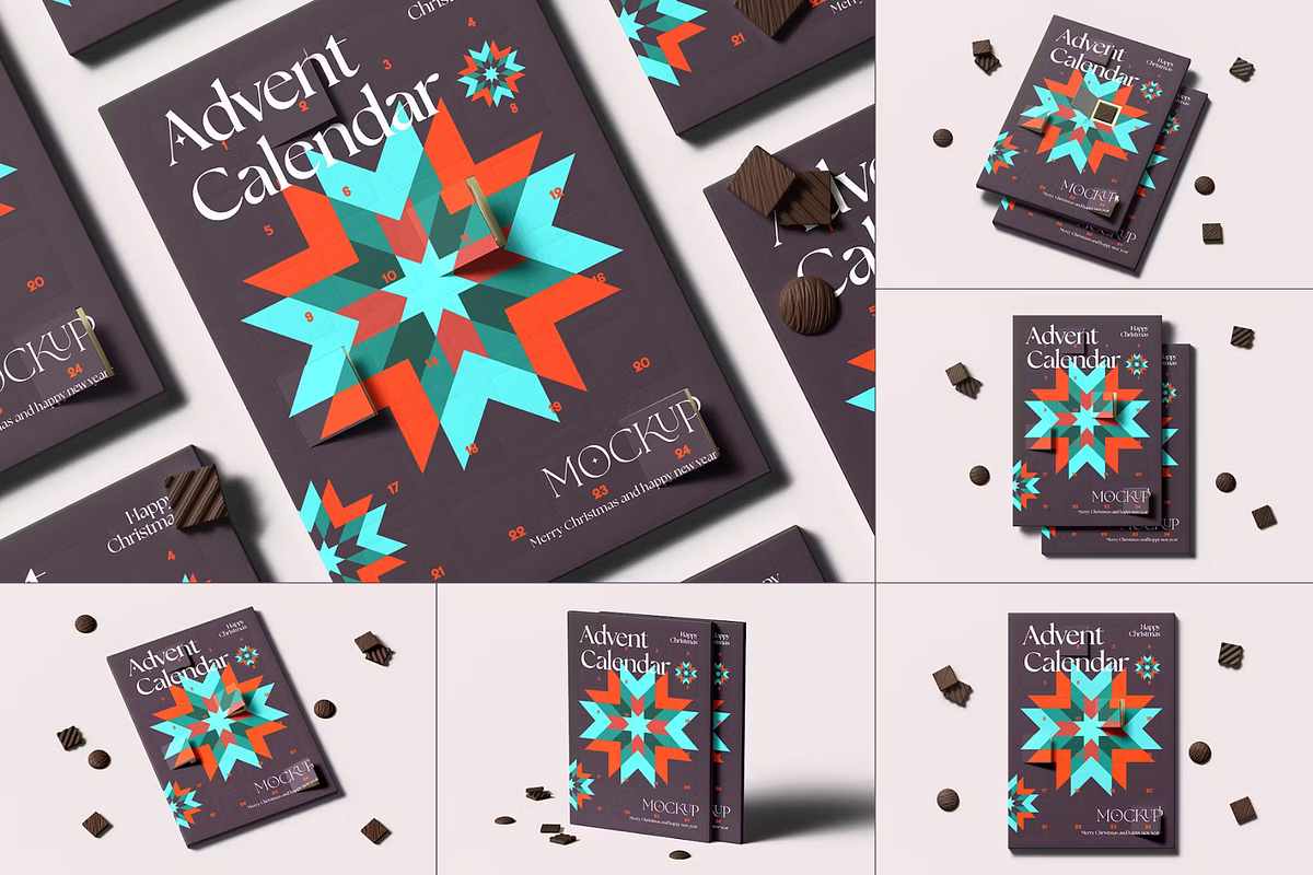 Advent Calendar Mock-up, a Books & Magazine Mockup by BLISS DESIGN (Photo 1 of 3)