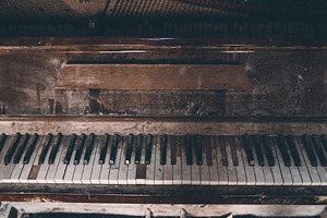 Old spoiled piano