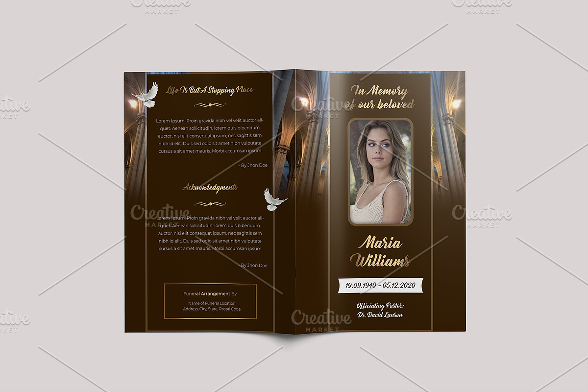 Funeral Program | Ms Word Version, a Brochure Template by GreenPixi (Photo 3 of 4)